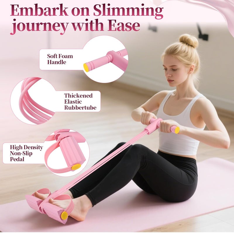 laapee Pilates Essentials Kit for Women 15 Pcs Pilates Equipment for Home Workouts with Yoga Circle Ball Ring, 5 Resistance Bands,Pedal Puller Resistance Band,Anti Slip Socks for Starter Set Accessories - Image 4